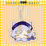 Genshin Impact Acrylic Keychain Neko -Qiqi