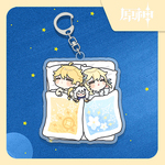 Genshin Impact Acrylic Keychain - Goodnight ver (Lumine & Aether)