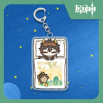 Genshin Impact Acrylic Keychain - Goodnight ver (Zhongli)